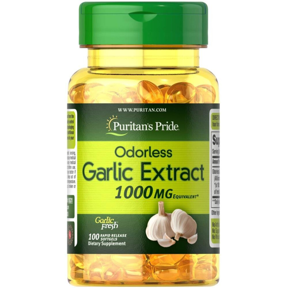 Puritan's Pride Odorless Garlic Extract 1000mg Softgels 100's