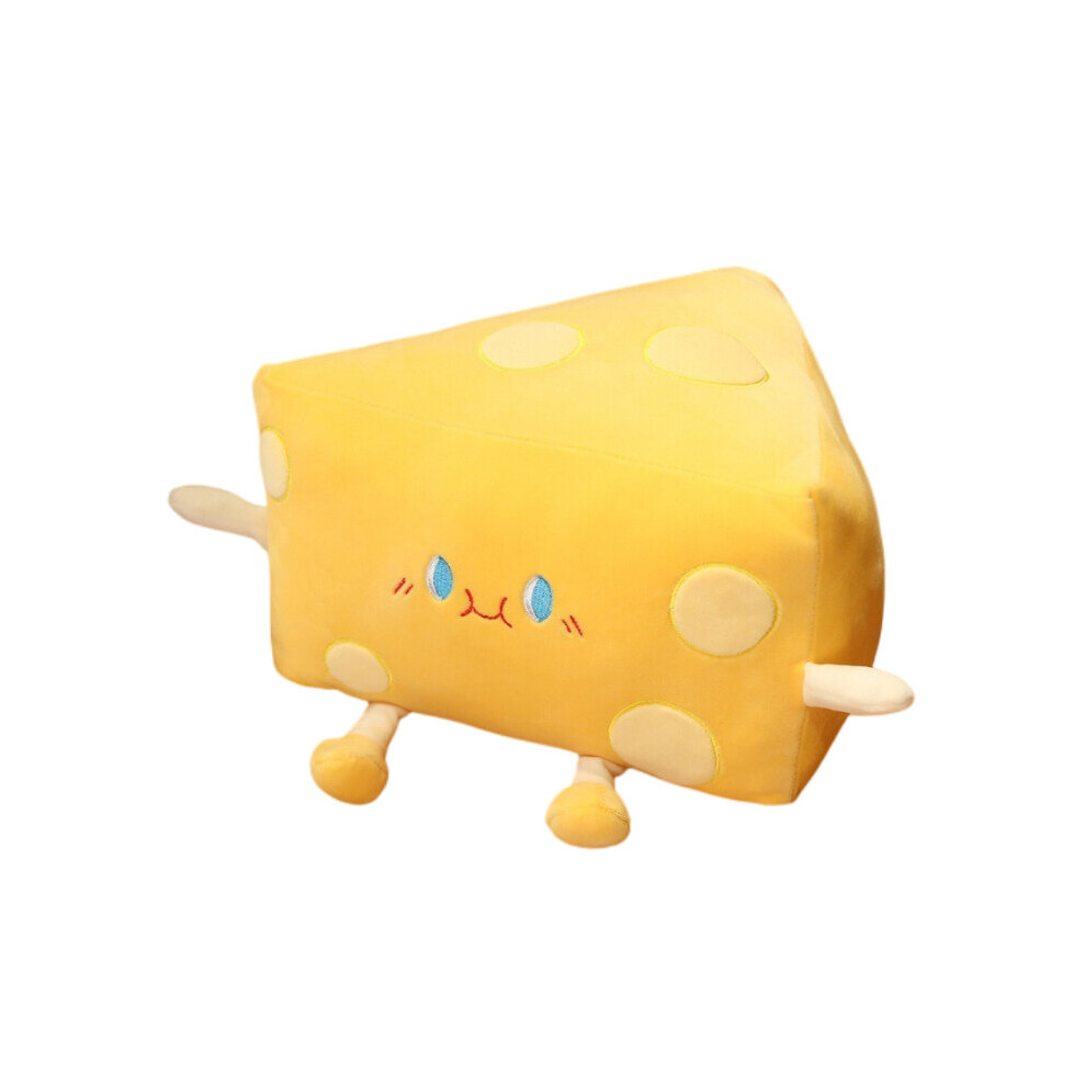 (Cheese, 30*20*30cm) Cheese Plush Nap Throw Pillow Multifunctional Soft Cushion Home Decoration  Gifts