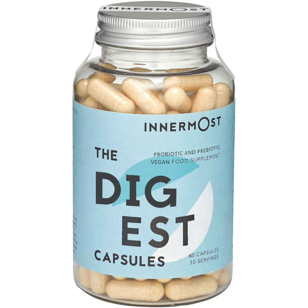 Innermost The Digest Capsules | Digestive Health & Gut Balance Support Supplement - 60's