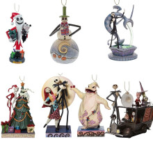 (7PCS) Nightmare The Before Christmas Jack Sally Christmas Tree Pendant Car Gift Decor