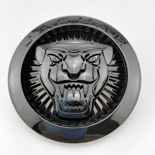 (Black) Suitable for Jaguar hood front grille logo (8.6cm)