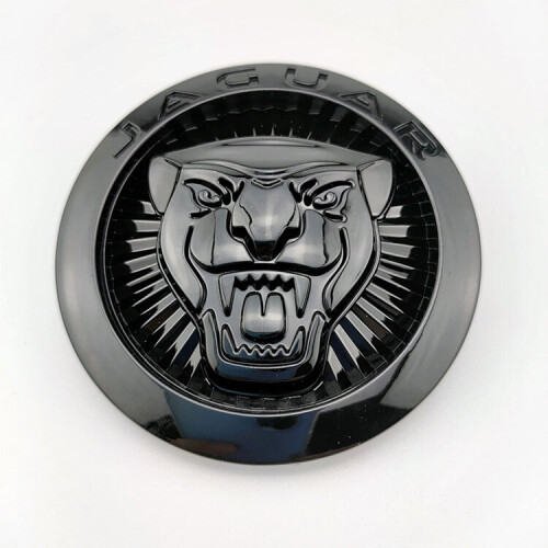 (Black) Suitable for Jaguar hood front grille Logo(7.2cm)