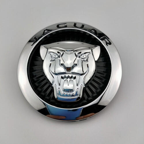 (Silvery Black) Suitable for Jaguar hood front grille Logo(7.2cm)
