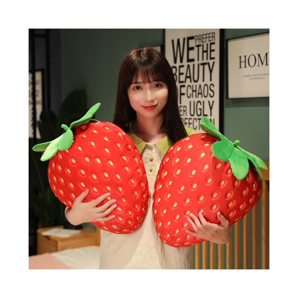 Plush Toy Strawberry Sofa Throw Pillow Office Waist Cushion Stuffed Fruit Doll