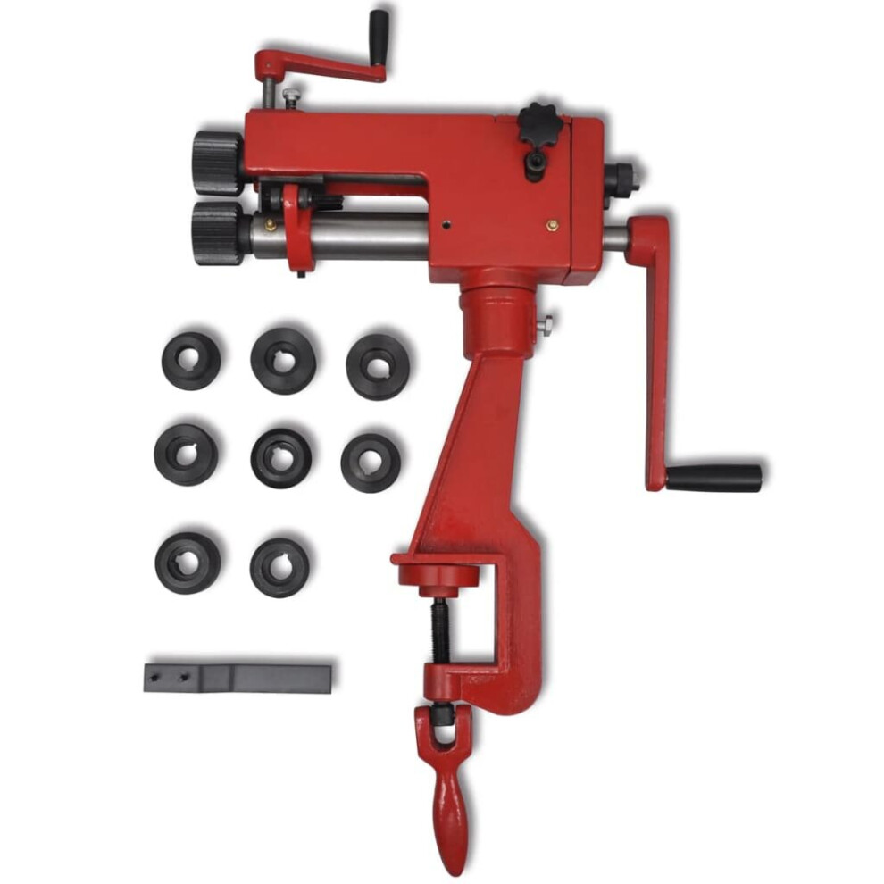 vidaXL Manual Tube Beading Machine Cast Iron Workbench Pipe Bead Form Tool