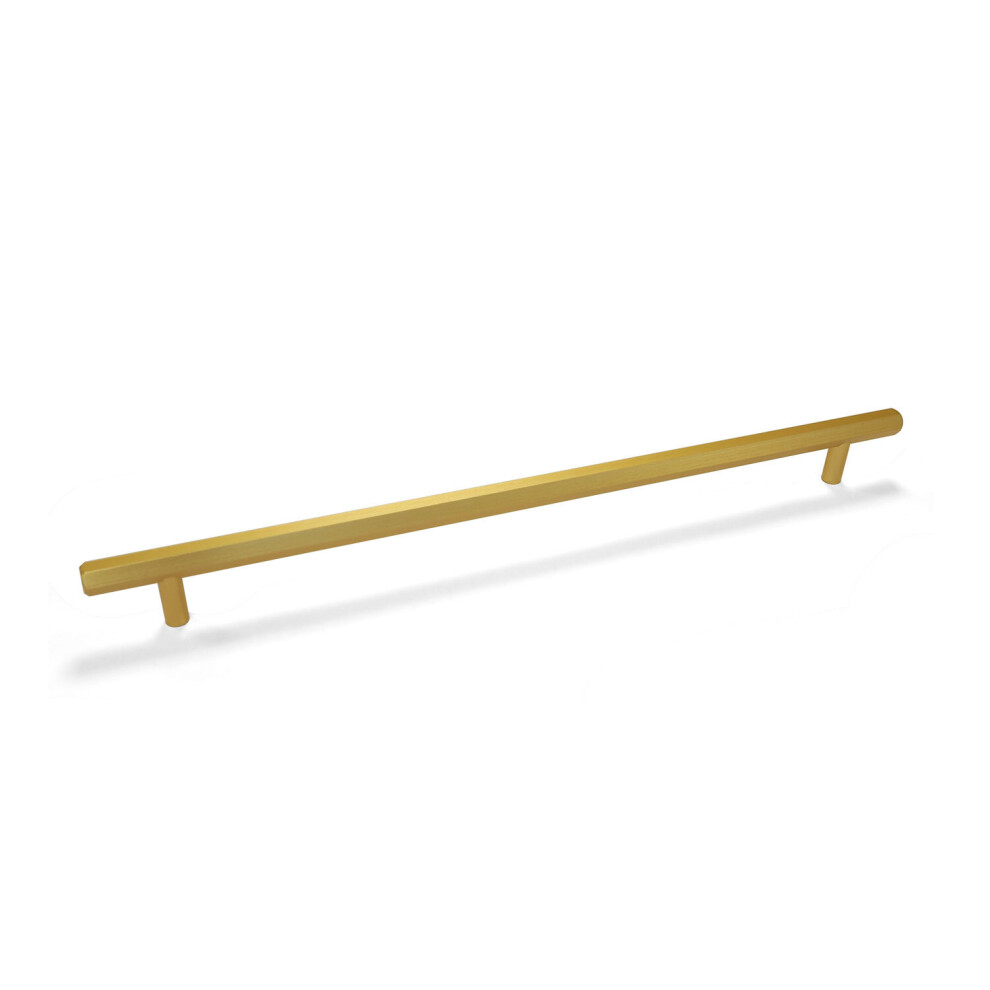 (320Mm Handle ) 160Mm & 320Mm Brushed Brass Hexagon Handles & Knob 5060796706772