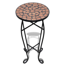 New Balcony Mosaic Side Coffee Table Plant Flower Terrace Brown Wedding Dining