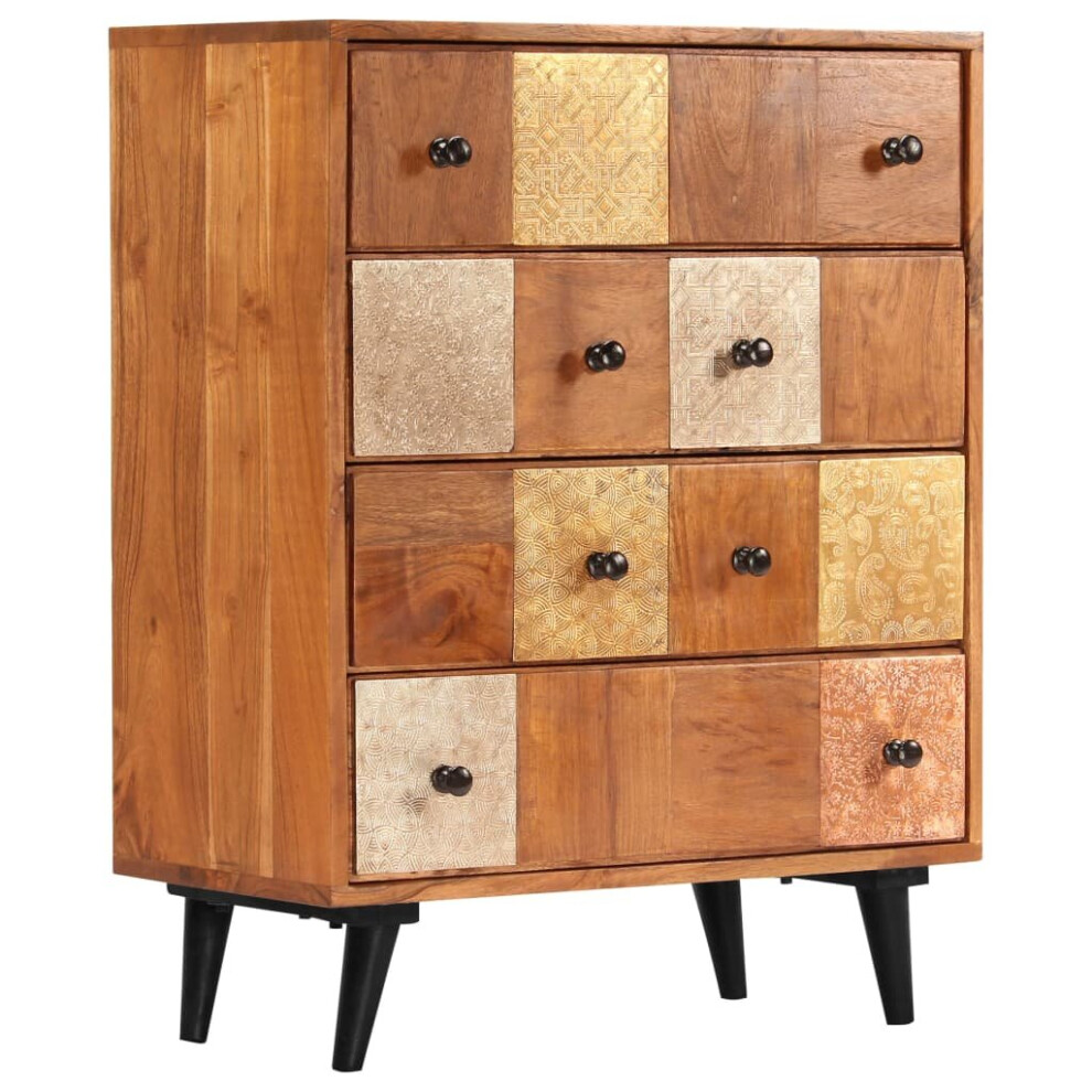 vidaXL Solid Acacia Wood Chest of Drawers Storage Cabinet Sideboard Organiser