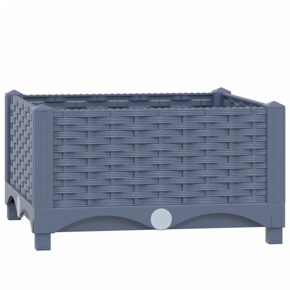 vidaXL Raised Bed Outdoor Plant Box Garden Planter Flower Pot Polypropylene