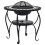 VidaXL vidaXL Mosaic Fire Pit Table Black and White Ceramic Barbecue BBQ Fireplace 1
