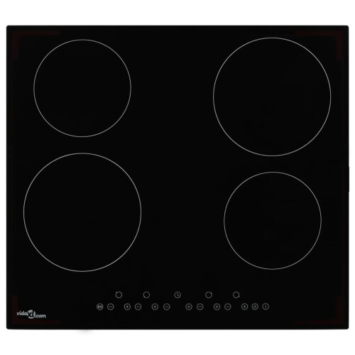 VidaXL vidaXL Ceramic Hob with 4 Burners Touch Control 6000W Kitchen Built-in Zone