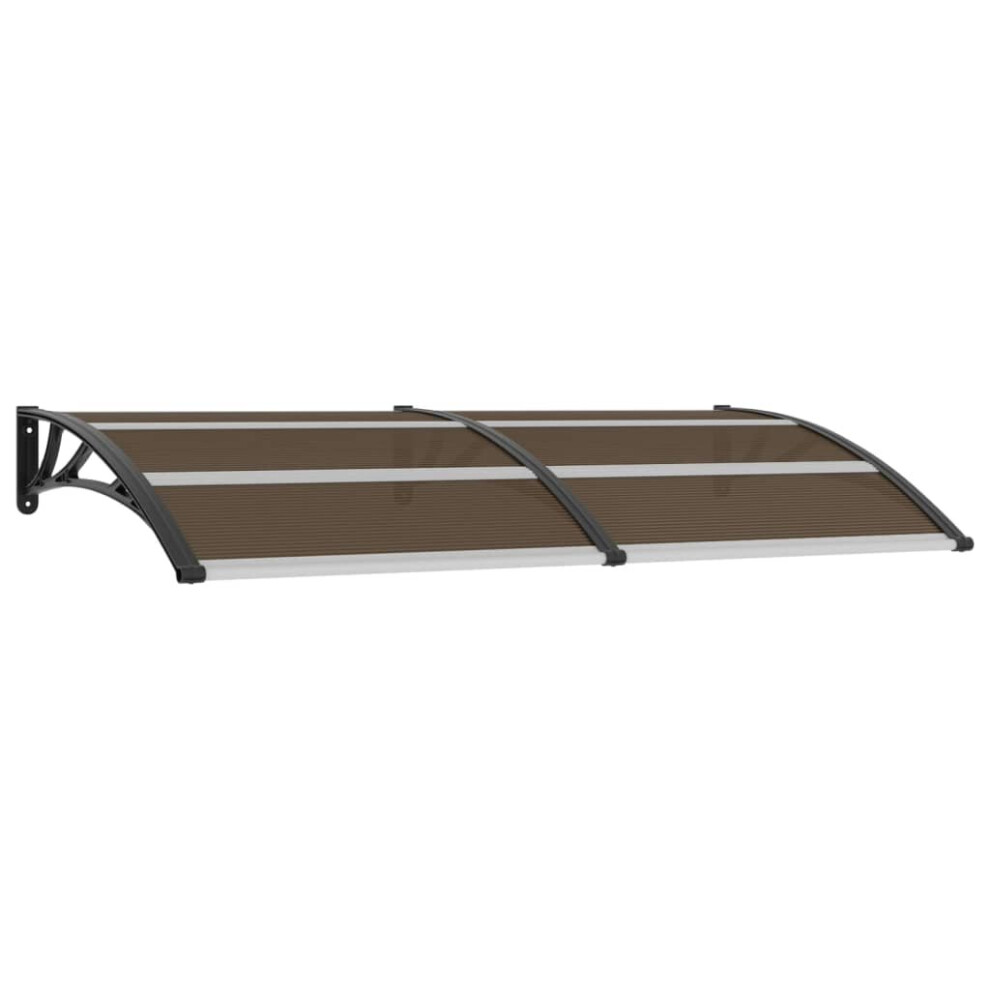 Vidaxl Door Canopy Black 200X100cm Pc Window Rain Porch Shade Awning Shelter