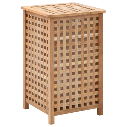 VidaXL vidaXL Solid Walnut Wood Laundry Bin 39x39x65cm Clothes Chest Storage Boxes
