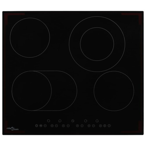 VidaXL vidaXL Ceramic Hob with 4 Burners Touch Control 6600W Kitchen Built-in Zone
