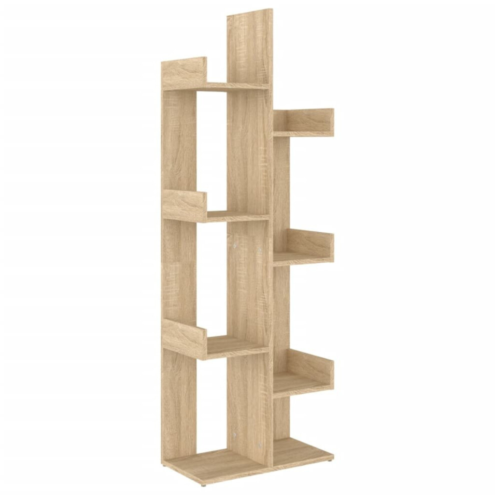 vidaXL Book Cabinet Sonoma Oak Engineered Wood Organiser Storage Bookshelf