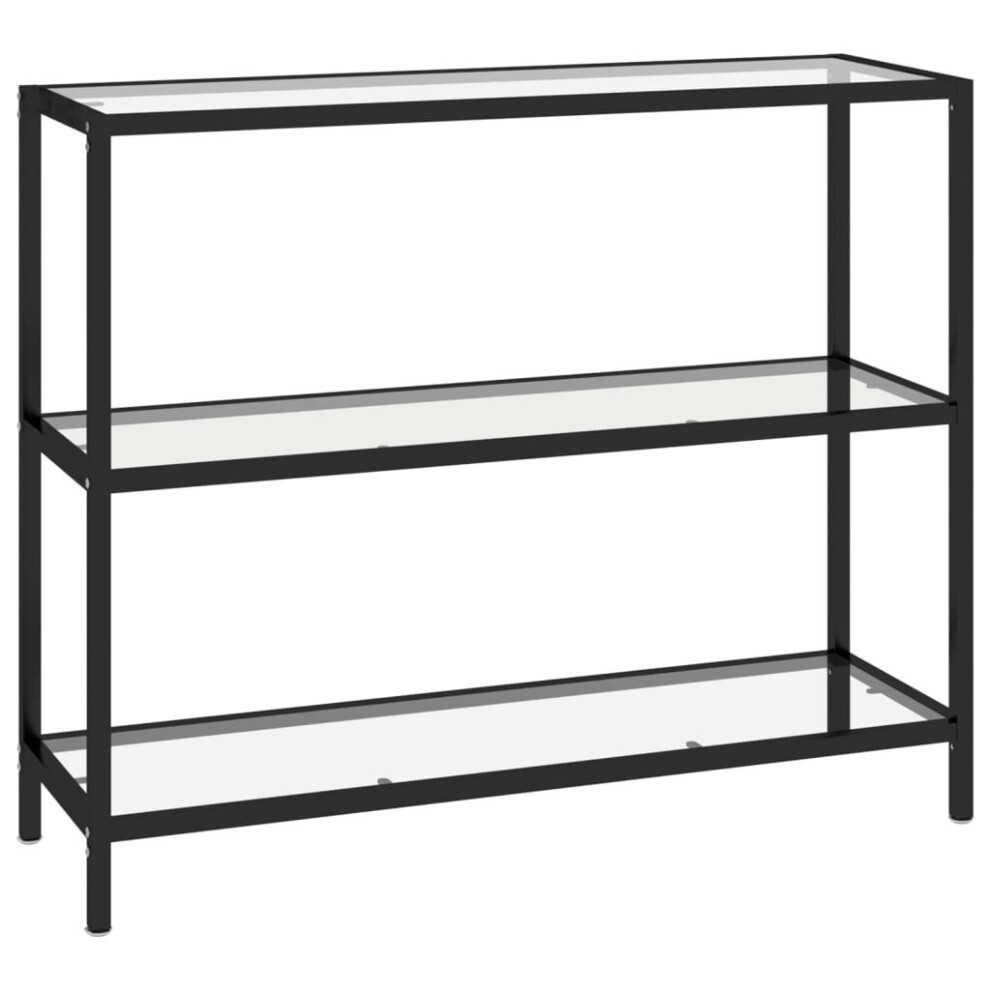 vidaXL Shelf Transparent 100x36x90 cm Tempered Glass Storage Shelf Bookshelf