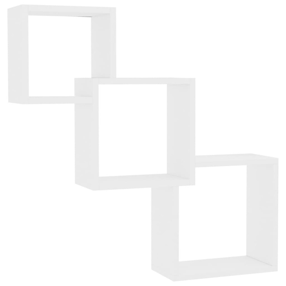 Vidaxl Cube Wall Shelf White Engineered Wood Floating Cabinet Wall Cube Shelf