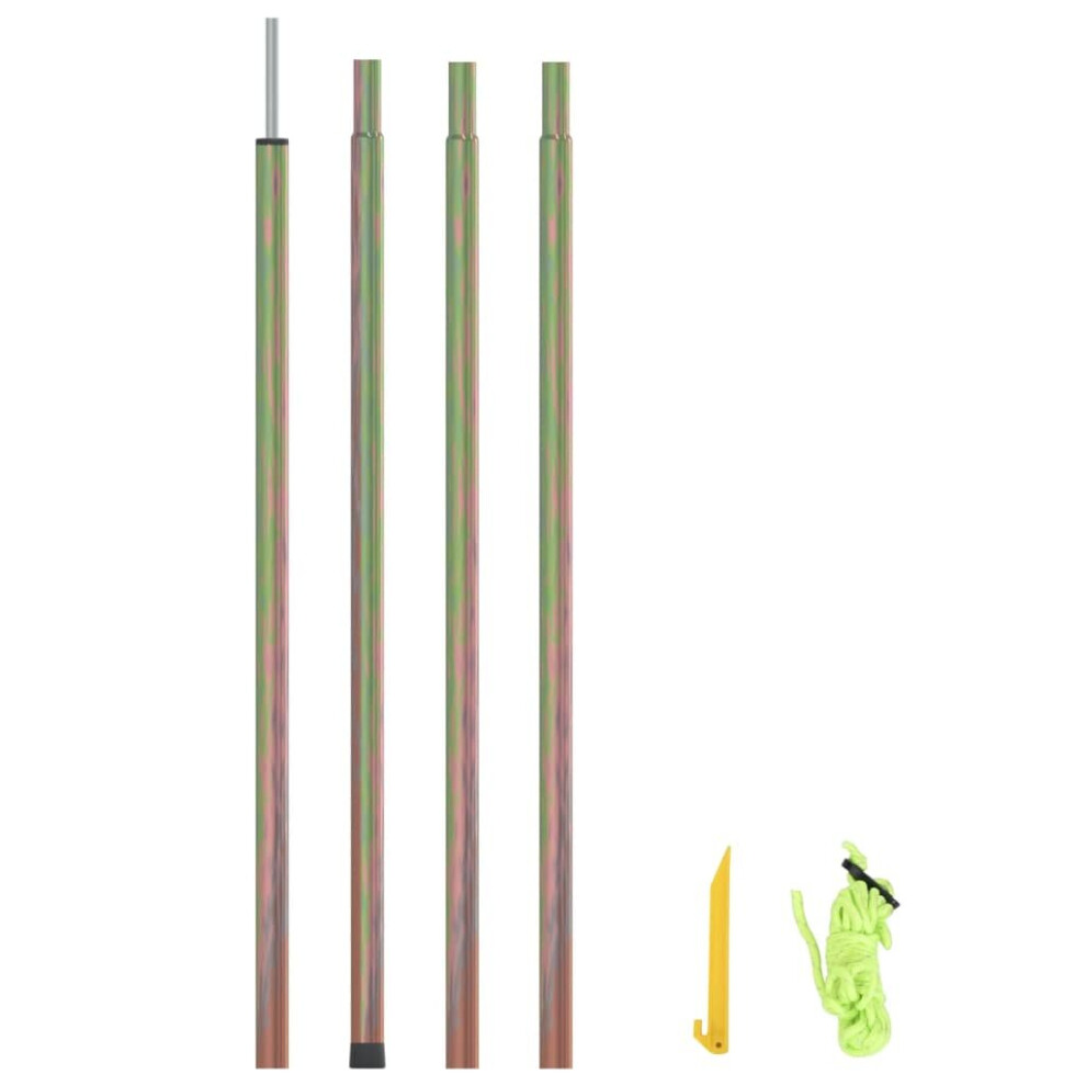 vidaXL Sunshade Sail Pole Galvanised Steel Sun Shade Outdoor Awning Tent Stick