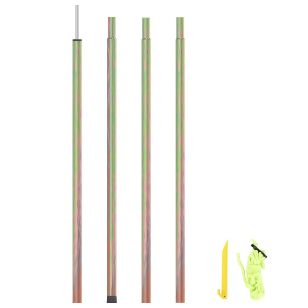 Vidaxl Sunshade Sail Pole Galvanised Steel Outdoor Awning Tent Stick Sun Shade