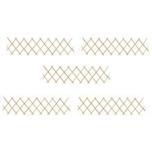 vidaXL 5-delige Uittrekbare Trellis Set - Duurzame Fijnhout Panelen voor Buiten - Tuin, Patio en Bloembed Decor - Bruin, Uittrekbaar tot 70