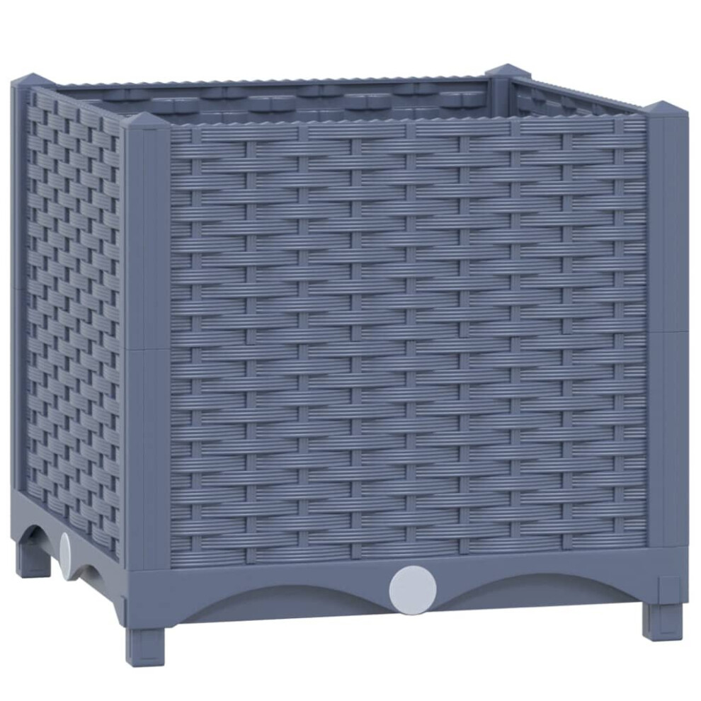 vidaXL Raised Bed Outdoor Plant Box Garden Planter Flower Pot Polypropylene