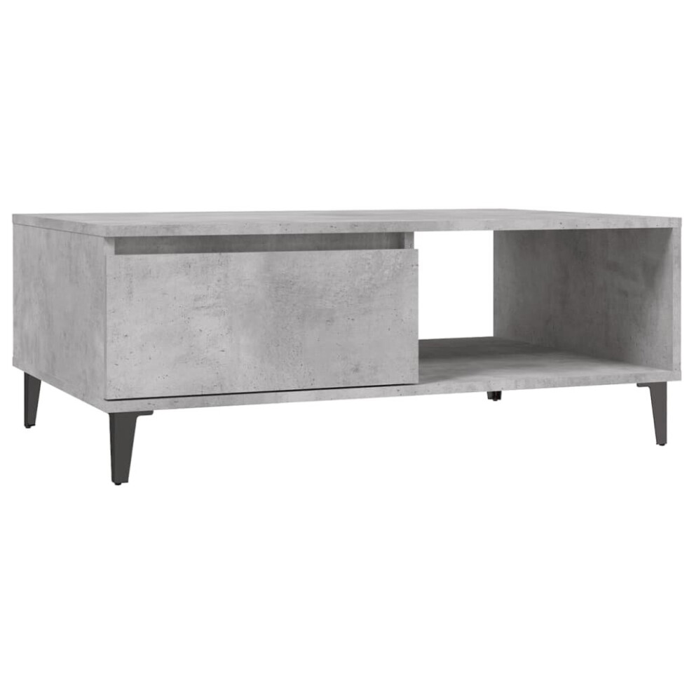 Vidaxl Coffee Table Concrete Grey Engineered Wood Couch Table Indoor Furniture