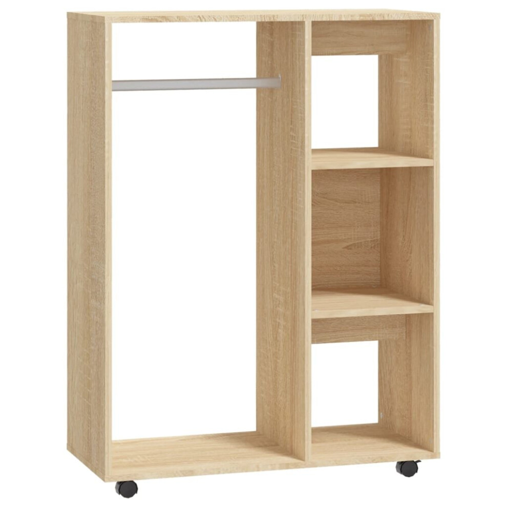 Vidaxl Wardrobe Sonoma Oak Engineered Wood Storage Cabinet Clothes Organiser