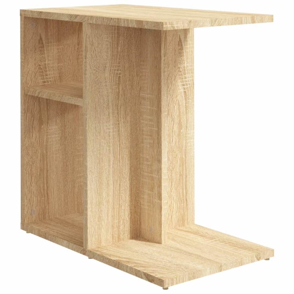 vidaXL Side Table Sonoma Oak Engineered Wood Sofa End Table Magazine Rack