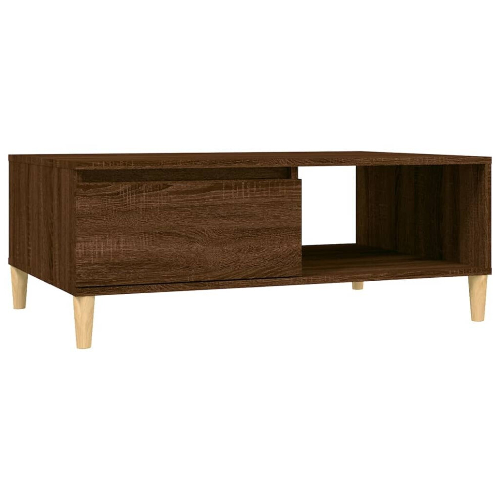 (brown oak) vidaXL Coffee Table Couch Tea Side Table Chipboard 90x60x35 cm Multi Colours