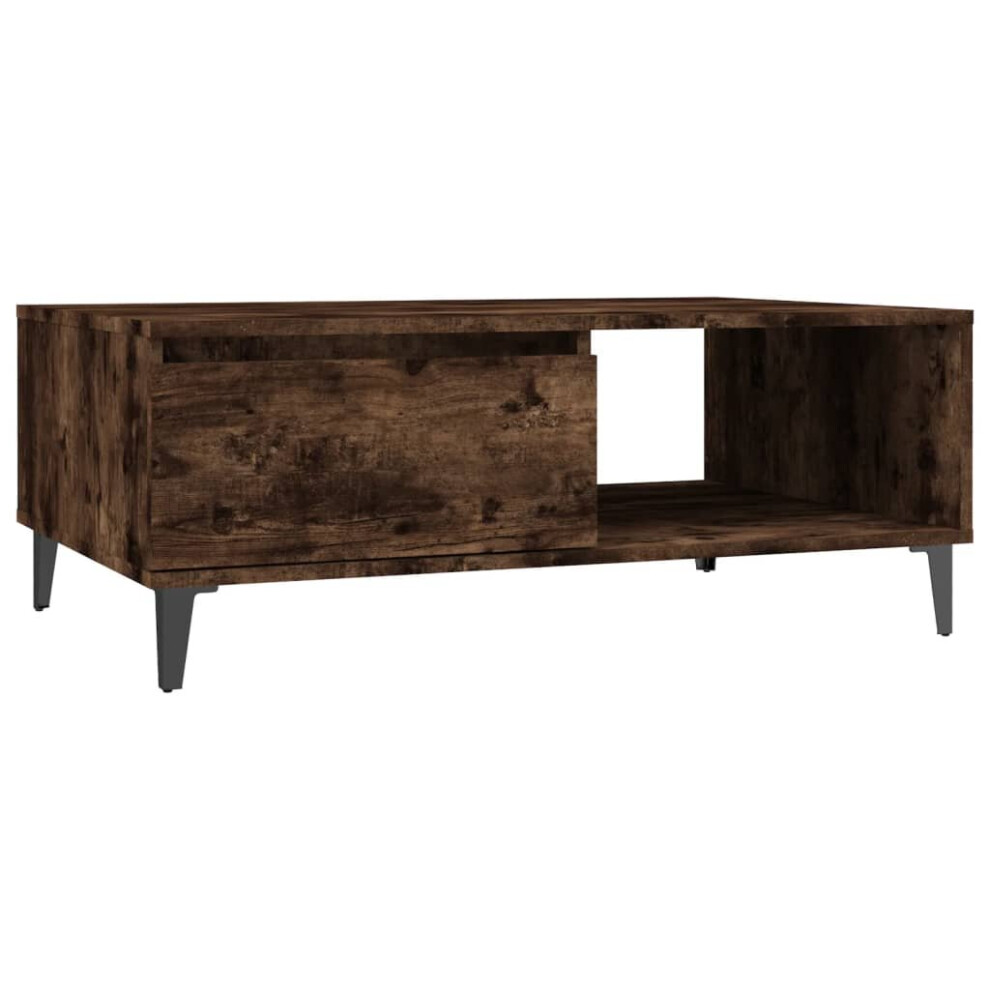Vidaxl (Smoked Oak) Coffee Table Couch Tea Side Table Chipboard 90X60x35 Cm Multi Colours