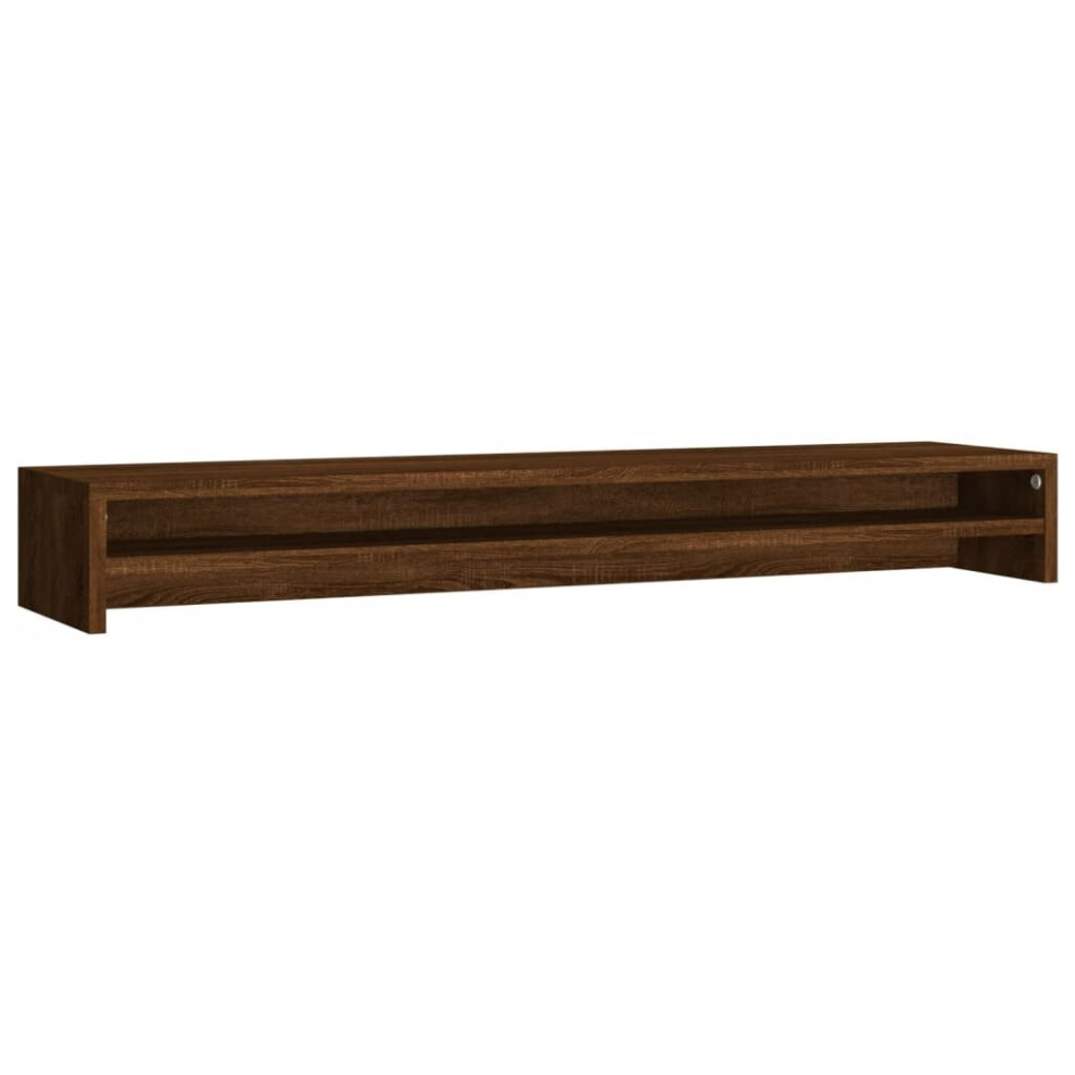 ( Oak) Vidaxl Monitor Stand Screen Display Computer Desktop Laptop Engineered Wood Brown 8720286953969