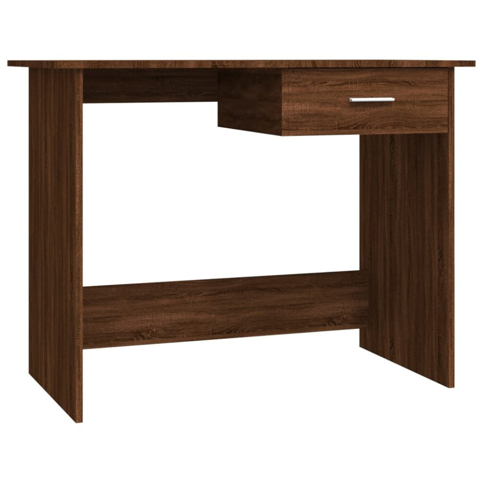 (Brown oak) vidaXL Desk Engineered Wood Desks with Drawers Writing Table Multi Colours