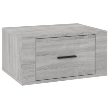 (Grey sonoma, 1 x Bedside cabinet) vidaXL 1/2x Wall-mounted Bedside Cabinet Floating Bedside Unit Multi Colours