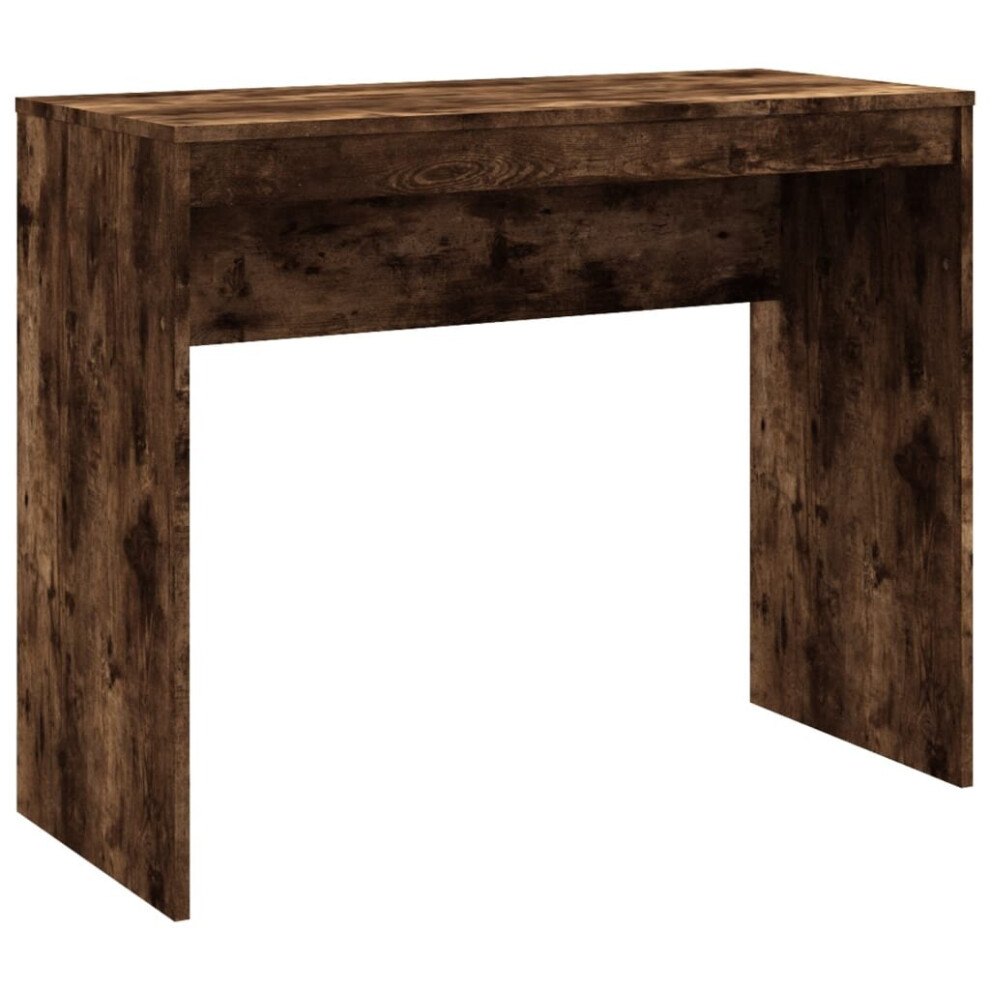 Vidaxl (Smoked Oak) Desk Computer Table Workstation Writing Working Desk Engineered Wood