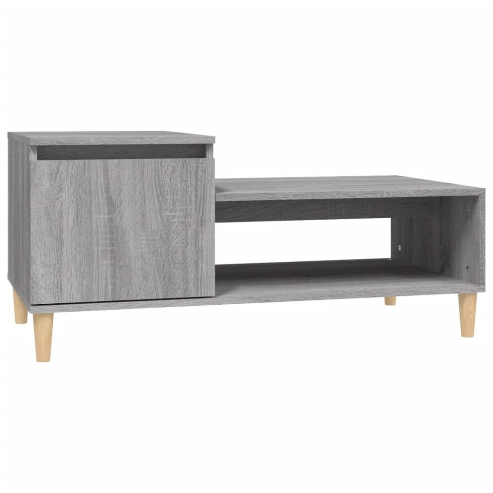 Vidaxl (Grey Sonoma) Coffee Table Engineered Wood Side Sofa Accent Couch Table Multi Colours