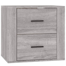 (Grey sonoma) vidaXL Wall-mounted Bedside Cabinet Indoor Floating Nightstand Multi Colours