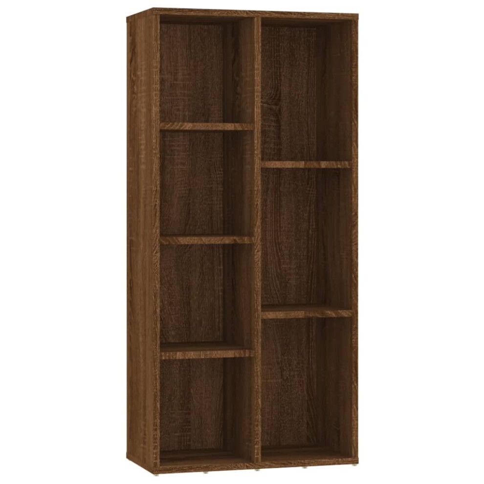 (brown oak) vidaXL Book Cabinet Highboard Book Rack Stand Engineered Wood Multi Colours