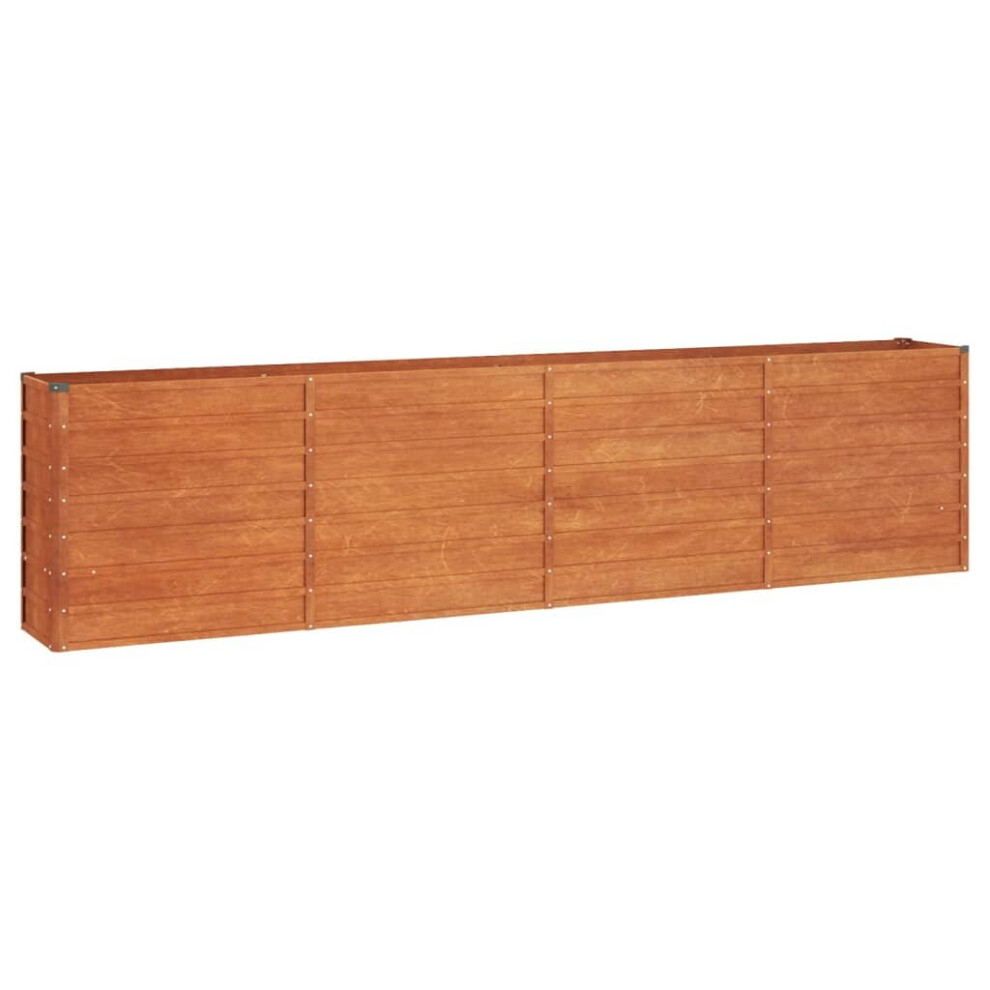 Vidaxl (320 X 40 X 77 Cm (L X W X H)) Garden Raised Bed Outdoor Pot Plant Stand Planter Rusty Corten Steel
