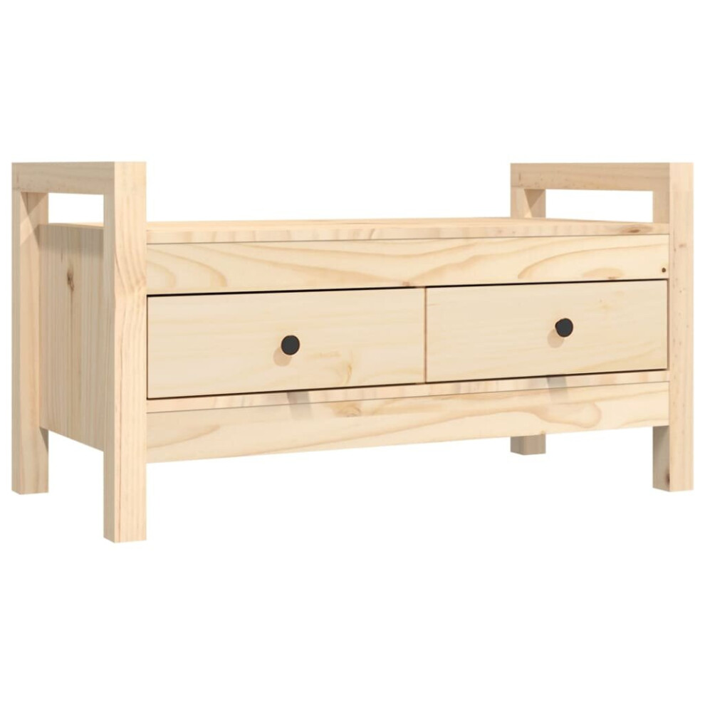 Vidaxl (, 80 X 40 X 43 Cm) Solid Wood Pine Hall Bench Chair Multi Colours 80X40x43 Cm/80X40x60 Cm Brown