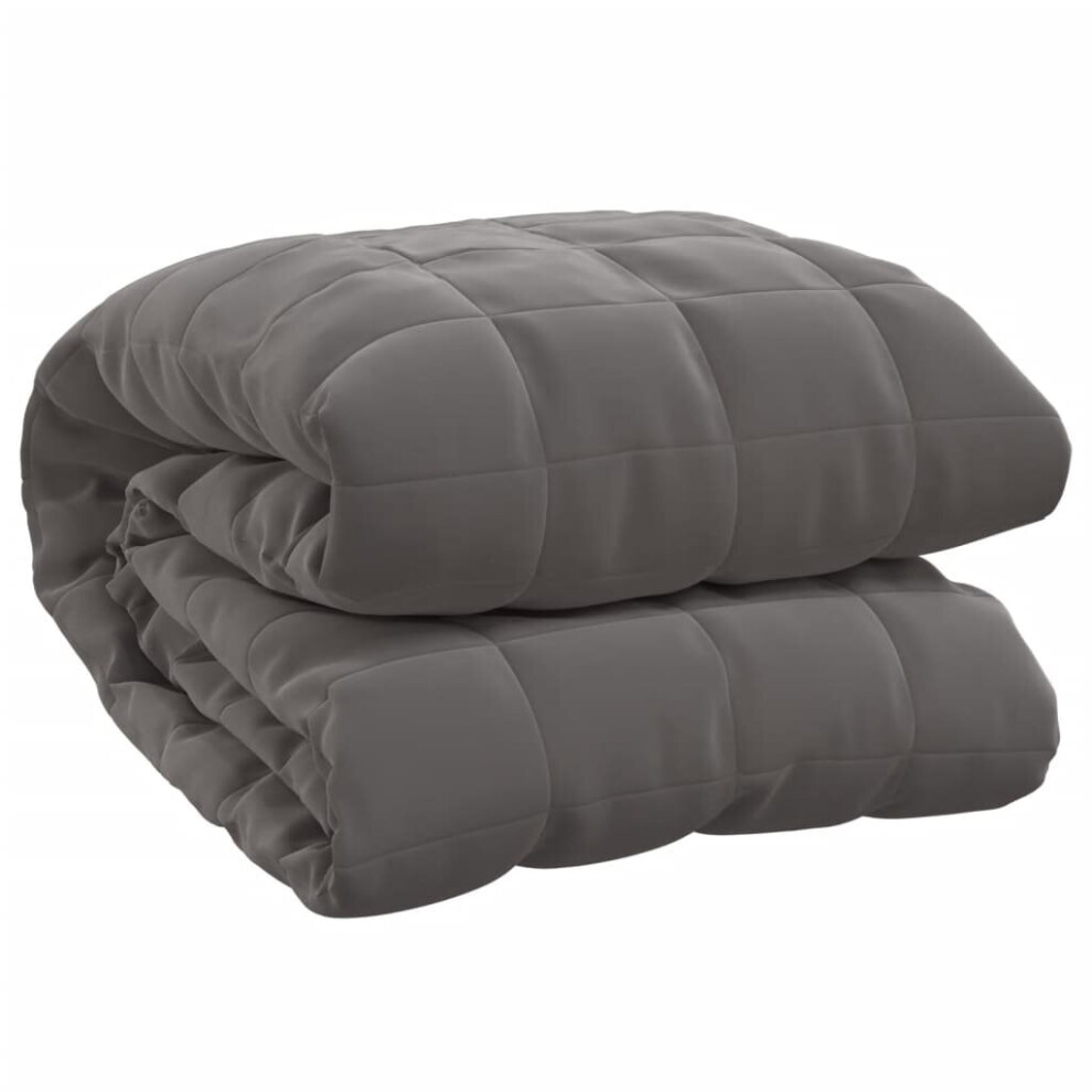 Vidaxl (Grey, 200 X 200 Cm/9 Kg) Weighted Blanket Bedding Anxiety Blanket Bedroom Quilt Blanket Fabric