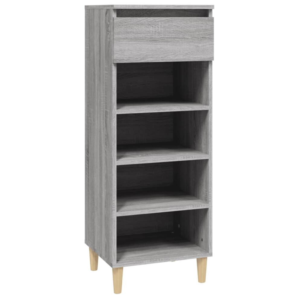 Vidaxl (Grey Sonoma) Shoe Cabinet Engineered Wood Home Shoe Storage Organiser Multi Colours