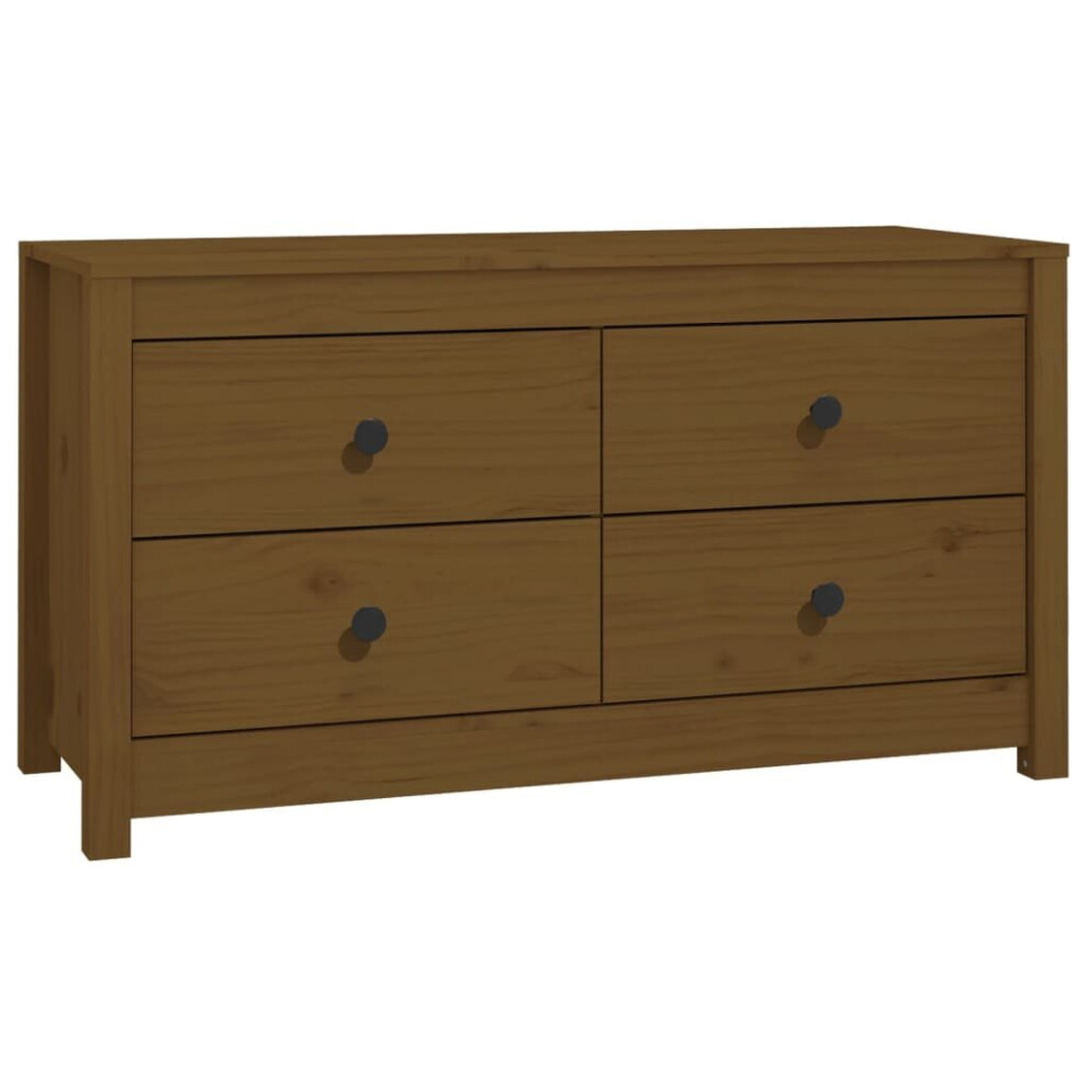 Vidaxl (Honey Brown, 100 X 40 X 54 Cm) Side Cabinet Side Table Storage Cupboard Sideboard Solid Wood Pine