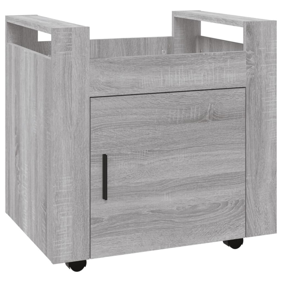 (Grey sonoma) vidaXL Desk Trolley Engineered Wood Office Under Storage Trolley Multi Colours-image-OPC-PB8XJWW-NEW