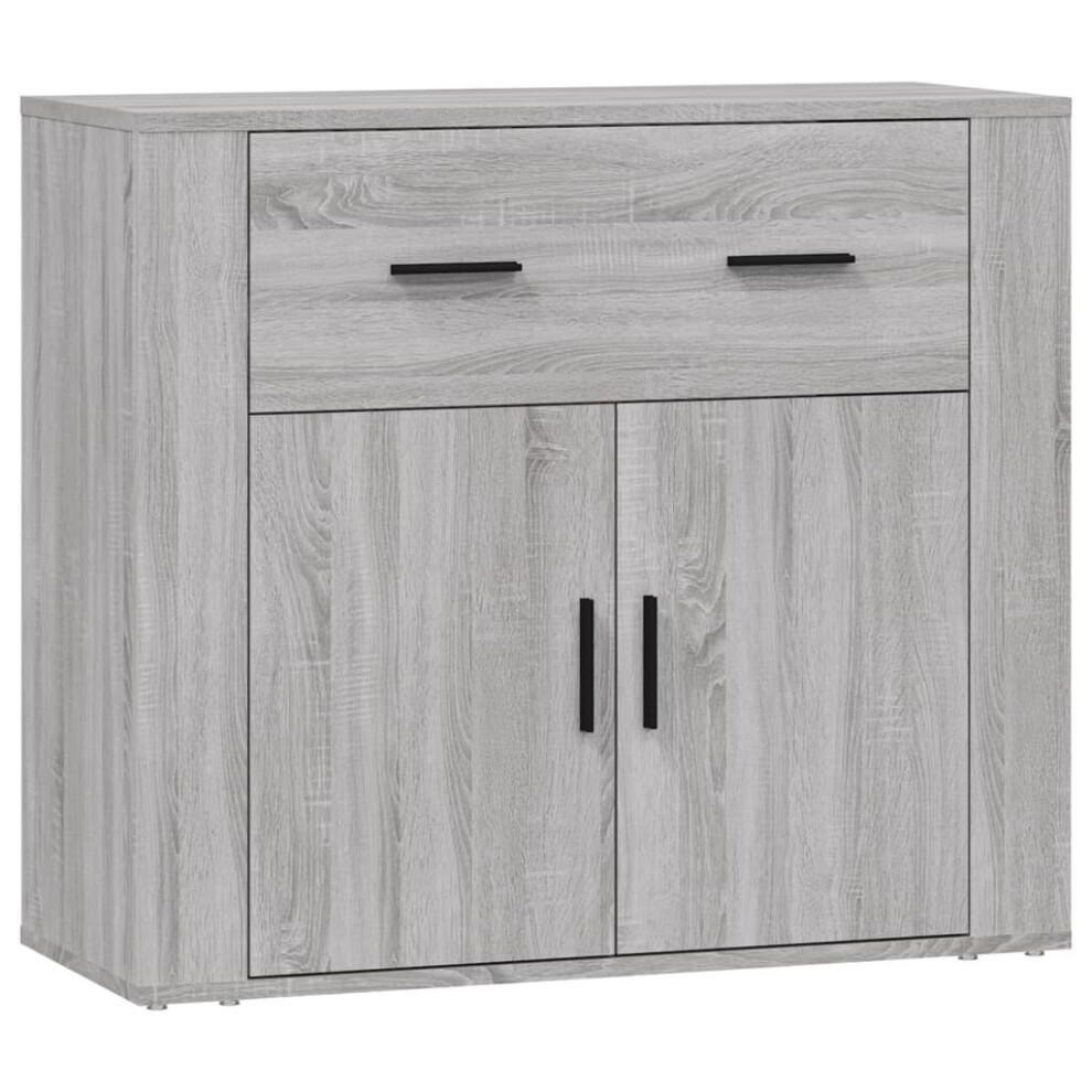 Vidaxl (Grey Sonoma) Sideboard Side Cabinet Storage Cupboard Home Organiser Engineered Wood