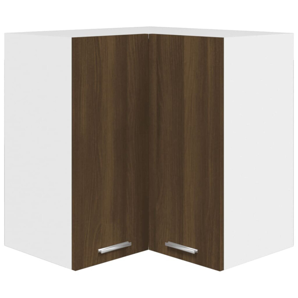 (Brown oak) vidaXL Hanging Corner Cabinet Engineered Wood Storage Cabinet Multi Colours