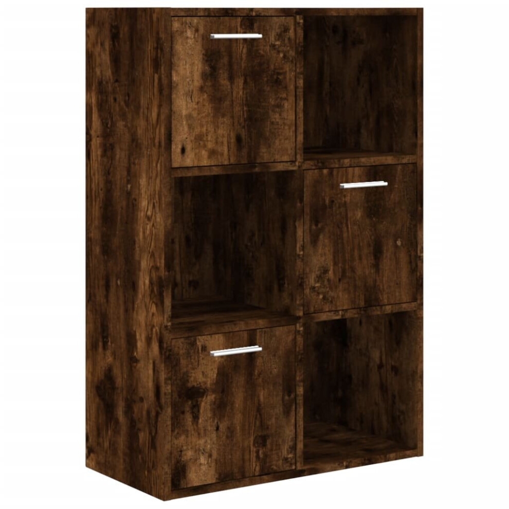 Vidaxl (Smoked Oak) Storage Cabinet Highboard Cupboard Bookcase Book Shelf Engineered Wood
