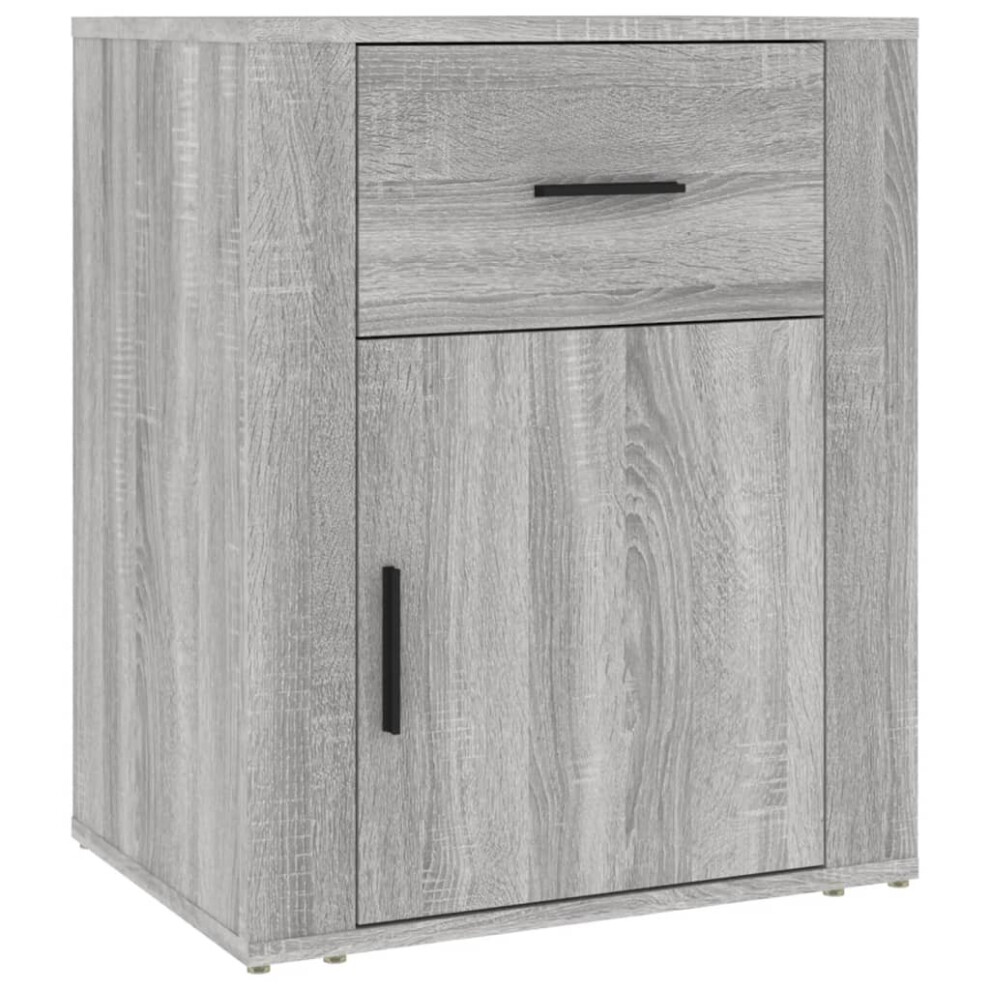 (Grey sonoma) vidaXL Bedside Cabinet Engineered Wood End Table Nightstand Multi Colours