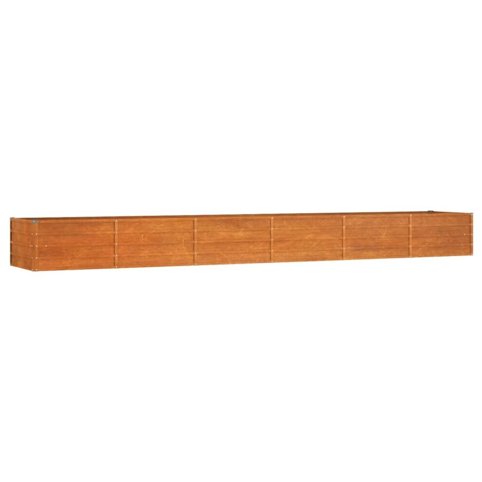Vidaxl (480 X 80 X 45 Cm) Garden Raised Bed Outdoor Pot Plant Stand Planter Rusty Corten Steel