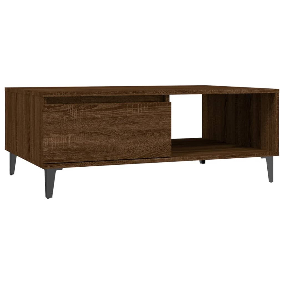 (brown oak) vidaXL Coffee Table Couch Tea Side Table Chipboard 90x60x35 cm Multi Colours