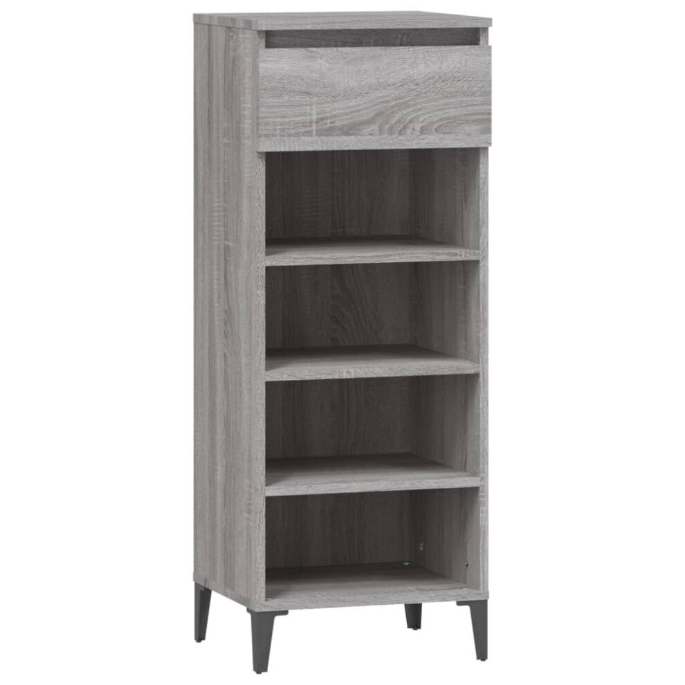 (grey sonoma) vidaXL Shoe Rack Engineered Wood Shoe Storage Cabinet Cupboard Multi Colours